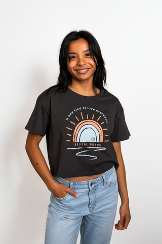 New Love Crop Top - Gray