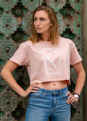 Cherry blossom crop top (peach)