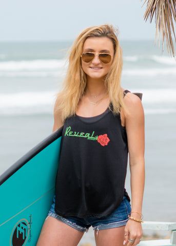 Women's Rose Tank (Black)