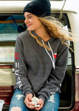 Marble Gray Fleece Hoodie