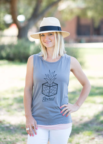 Pineapple Muscle Tank (Gray)