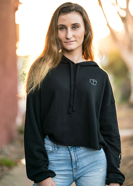 Women’s Black Crop Hoodie