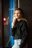 Women’s Black Crop Hoodie