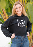Love Always Crop Hoodie (Black)