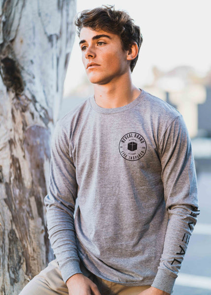 Long Sleeve Stamp tee - Gray